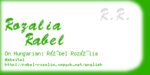 rozalia rabel business card